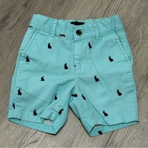 Children's Place Boys Easter Bunny Shorts In Teal Size 4 - WORN ONCE EUC